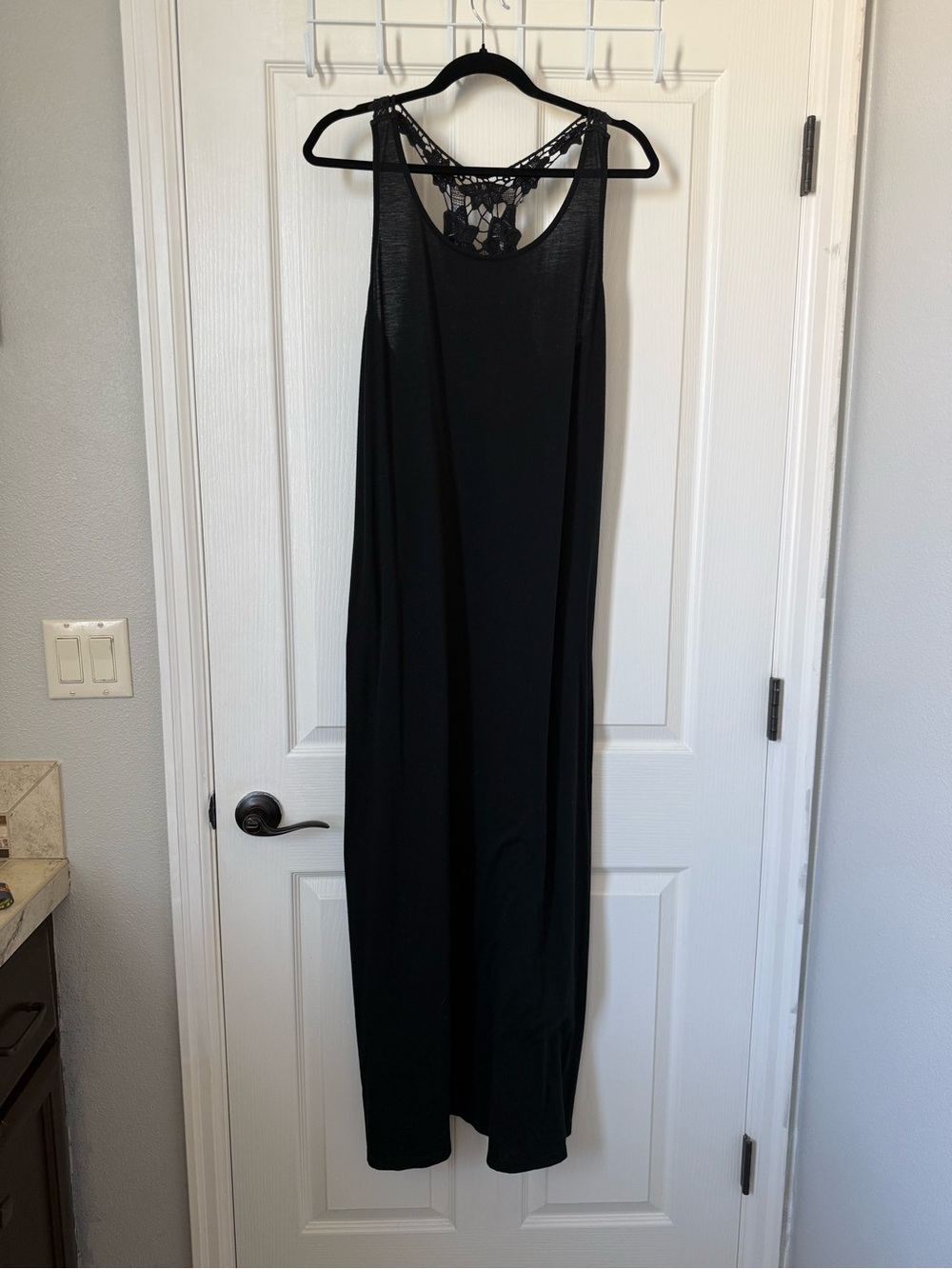Mossimo Supply Co. Black Maxi Dress with Lace Back